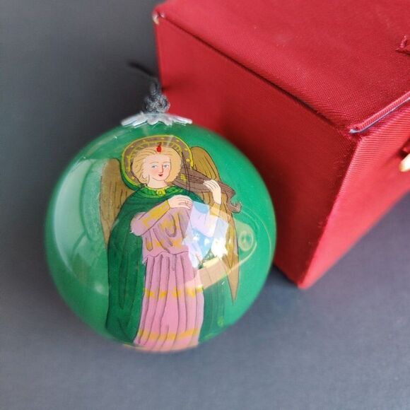 Vintage Le Bien Glass Christmas Ornament Christmas Angels Musical Instruments - Picture 3 of 5